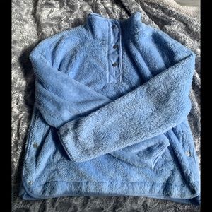 Light blue sherpa pullover